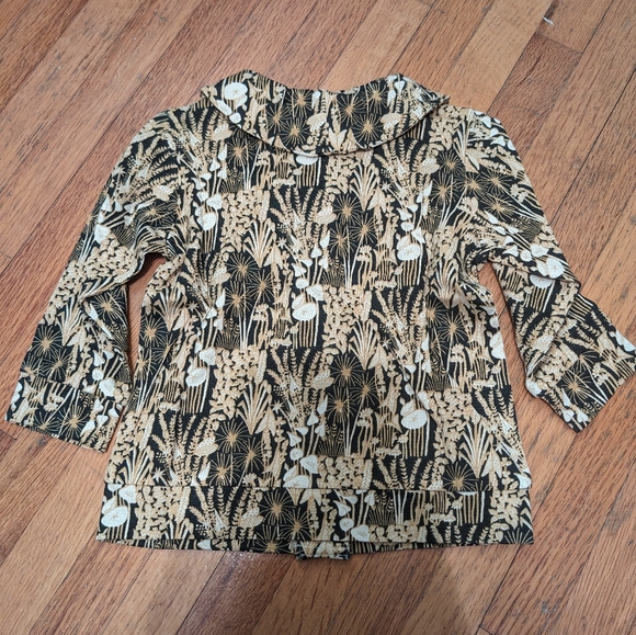 Kate Quinn Butterscotch Foliage Bamboo Shawl Collar Cardigan Size 6-12 Months - Picture 2 of 3